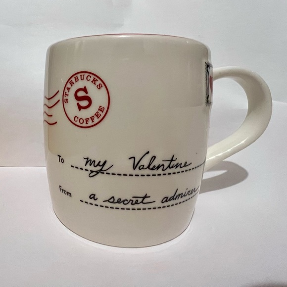 Starbucks 2010 My Valentine Secret Admirer Love Letter New Bone China Coffee Cup - Picture 3 of 6